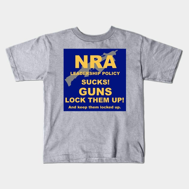 Lock Them Up! Guns! Kids T-Shirt by wboune